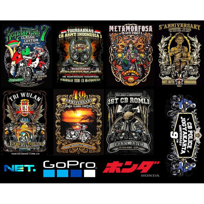 STICKER ACARA CB STICKER CB INDONESIA STICKER TOURING