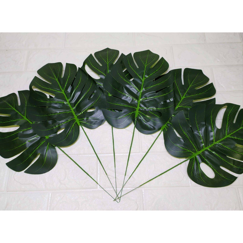 Daun Monstera Lembaran - Bahan Tanaman imitasi Daun Monstera