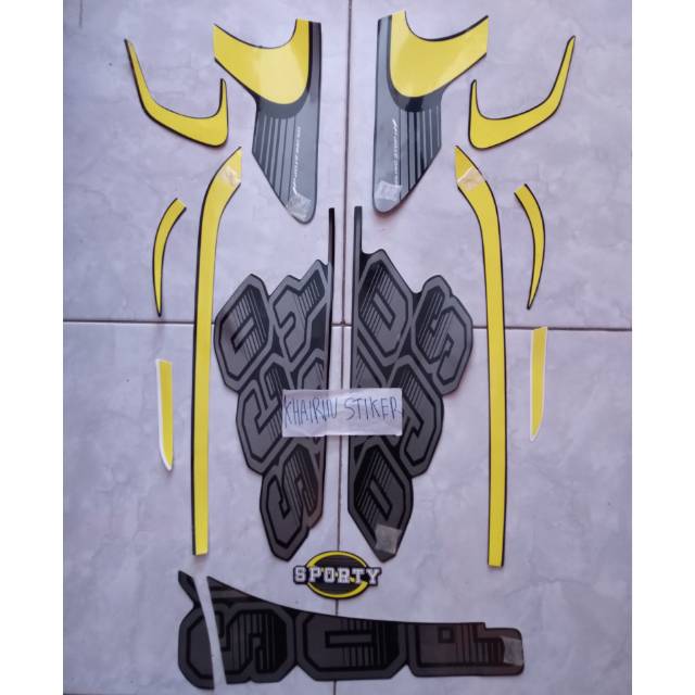 Striping stiker Scoopy sporty hitam hijau 2017 original