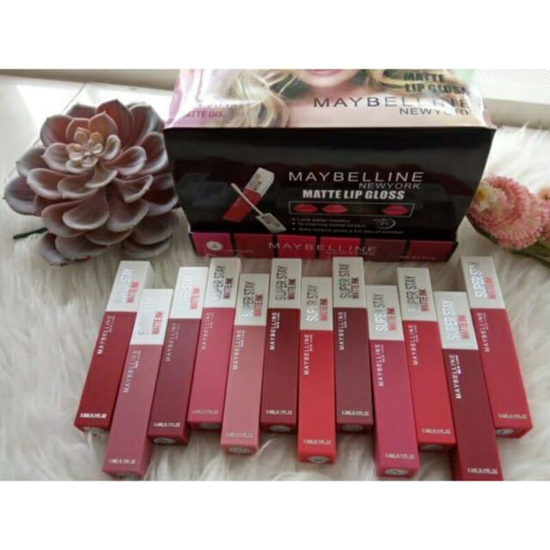 [Set isi 12] Lipcream Maybelline Matte Superstay_maybelline superstay matte ink_maybeline superstay 