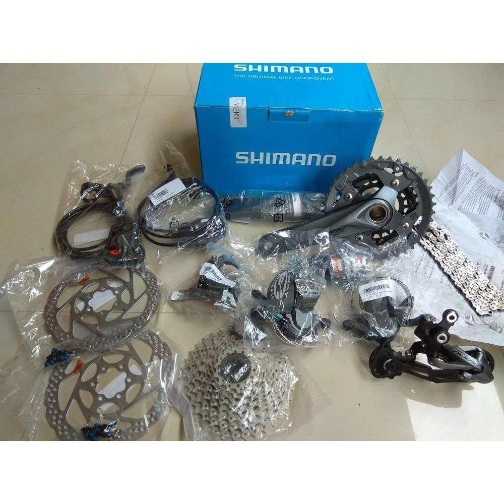 FADA -  GRUPSET SHIMANO ALIVIO M4000 ORIGINAL TERBARU..  9 SPEED 12T -  36T  9 RASA 10