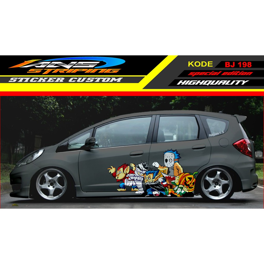 VARIASI STICKER MOBIL HONDA JAZZ