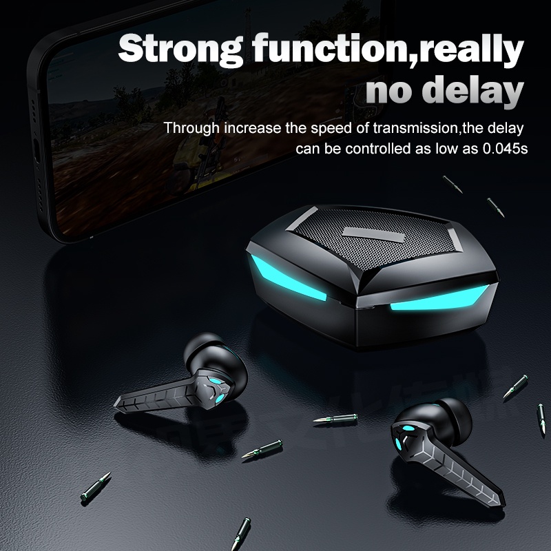 2023 Headset Bluetooth TWS 9D HIFI Full Bass Stereo Noise-Cancelling Sweat-Proof Gaming Wireless Earphone