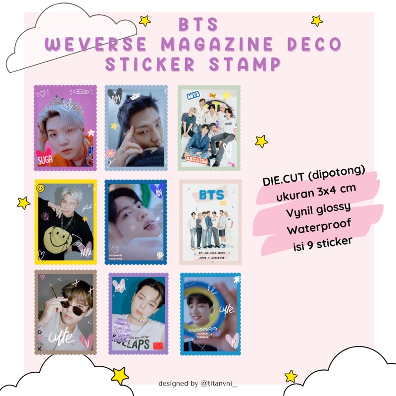 

BTS WV MAGAZINE DECO STICKER STAMP