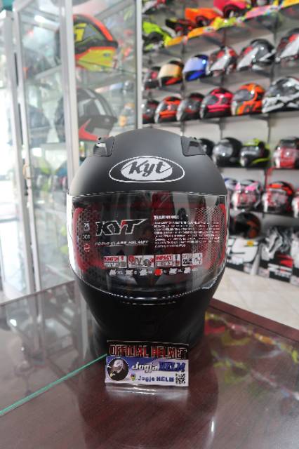 HELM KYT RC7 SOLID - Black Doff /helm murah/helm full face/original KYT-2