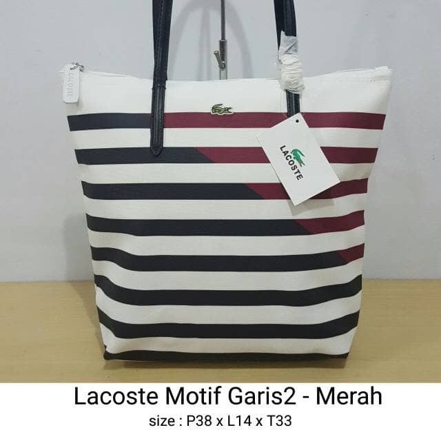 CUCI GUDANG Tas / Totebag Lacoste Motif Lacoste TERMURAH
