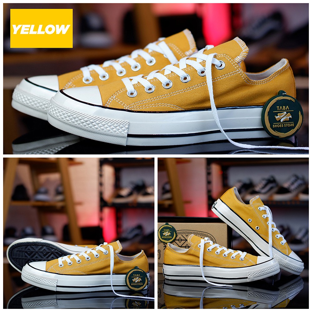 (BISA COD) SEPATU 70s LOW YELLOW  PREMIUM SNEAKERS PENDEK PRIA  WANITA IMPORT