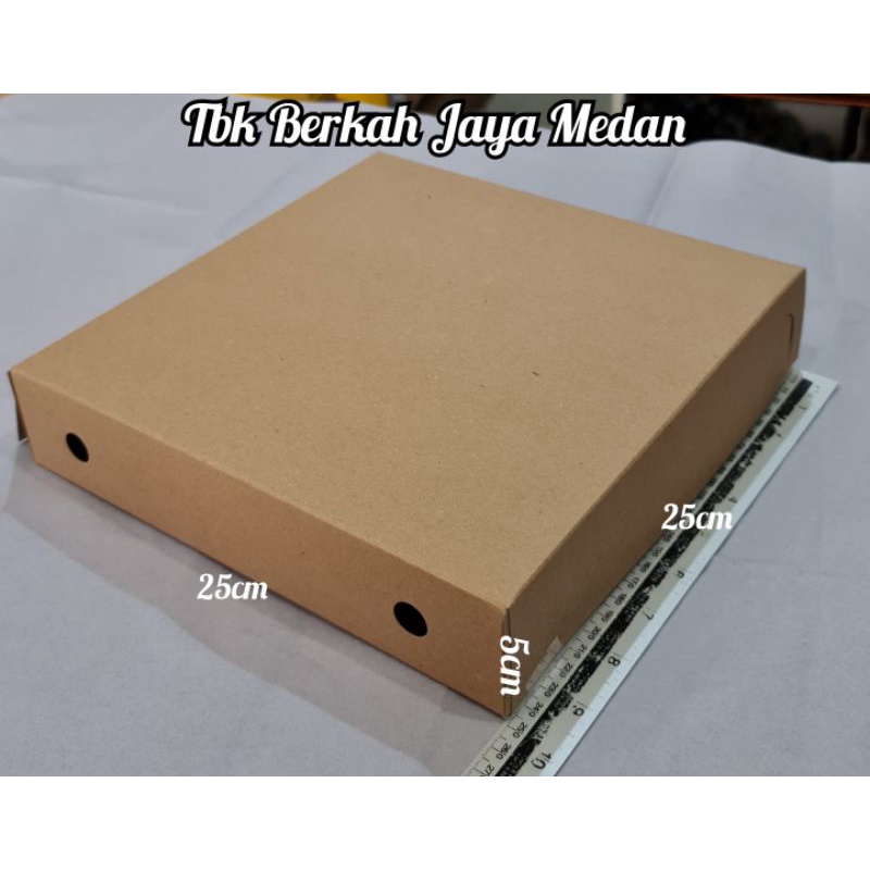 

10Lembar Kotak Kue 25*25*5/Kotak Pizza/Kotak Brownies Leminating/Kotak Hampers/Kotak Makanan/Dus Kue/Dus Pizza