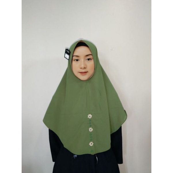 Jilbab Kerudung Hijab Syar'i Ceruty Dua warna BB