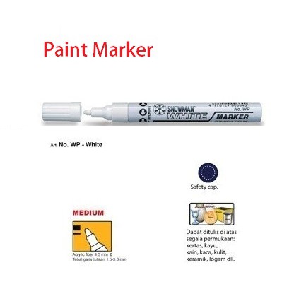 

Snowman Paint Marker WP-WHITE MEDIUM