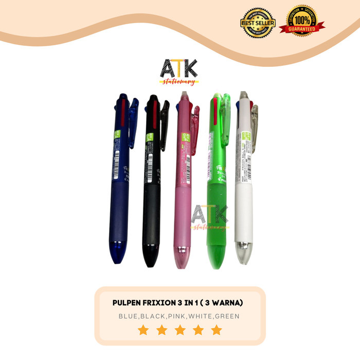 

MURAH Pulpen Pilot Frixion Clicker 3 in 1 ( Pulpen 3 Warna) atk - Hitam