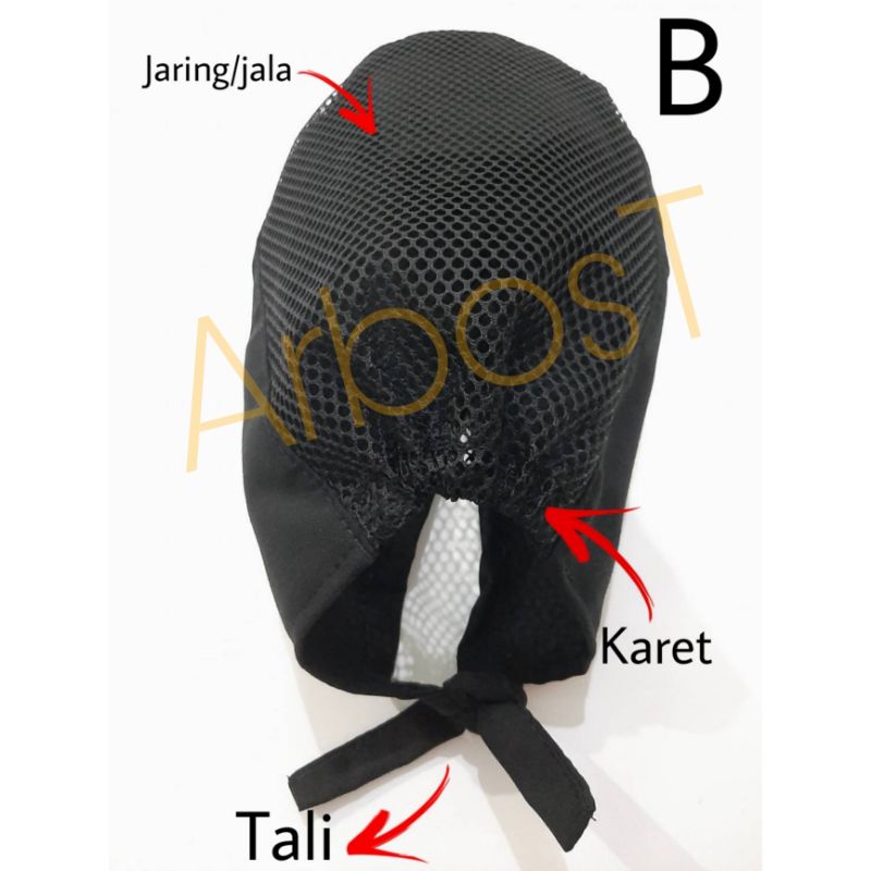 TOPI CHEF KOKI MASAK TOPI JARING TOPI JALA HAT CAP Topi Masak Topi Pekerja Topi Pabrik