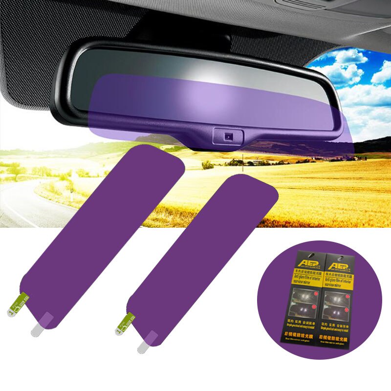 Universal Car Interior Rearview Mirror Night Reversing Blocking Anti-glare Film Nano Protective Film For Car Sticker Accessories