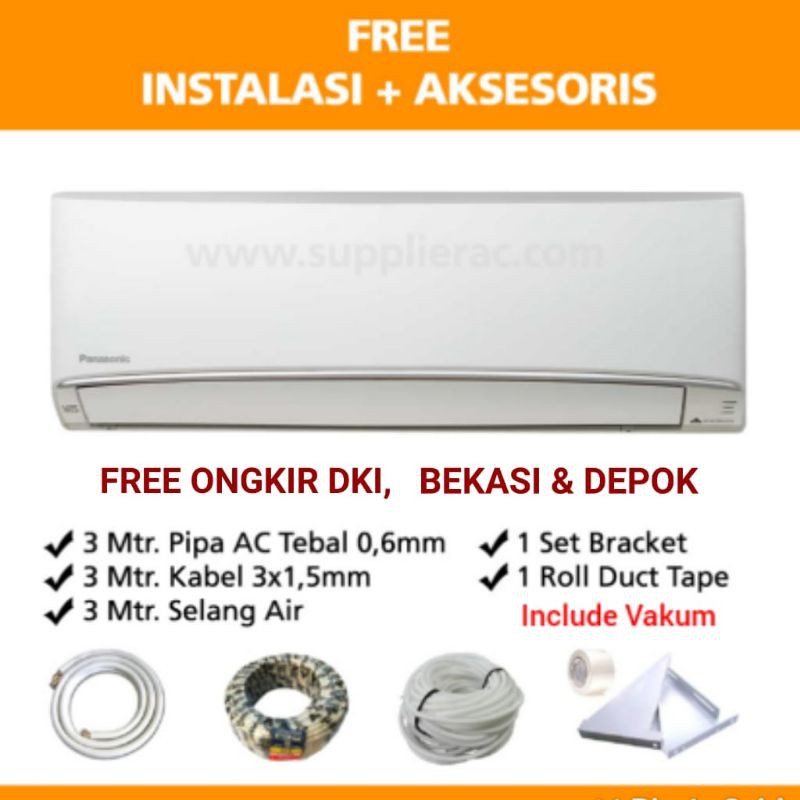 +PASANG AC Panasonic 1/2 PK YN5WKJ R32 Free Pasang TERBARU