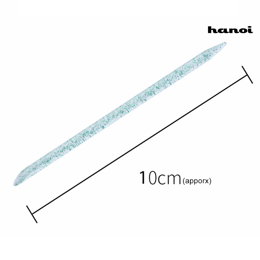 HQTM_100Pcs/Bag Point Drill Stick Reusable Safe PS Oblique Head Nail Faux Crystal Stick for Nail