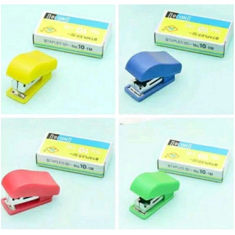 Staples stapler mini lucu dan isi (1 set) /hekter mini kecil/hekter bungkusan/hekter kertas/penjepit