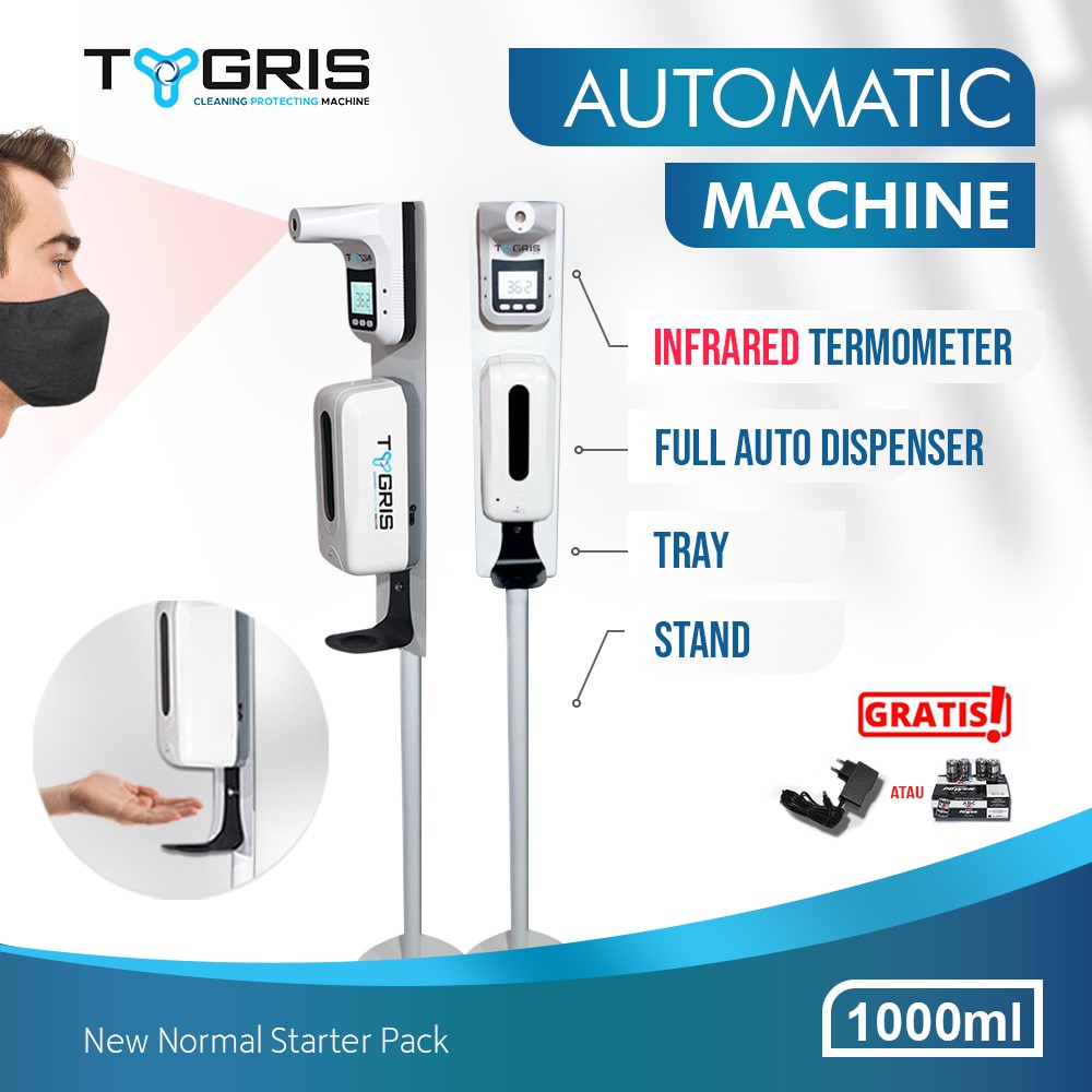 Tygris Stand Hand Sanitizer Automatic Dispenser + Termometer K3 Pro