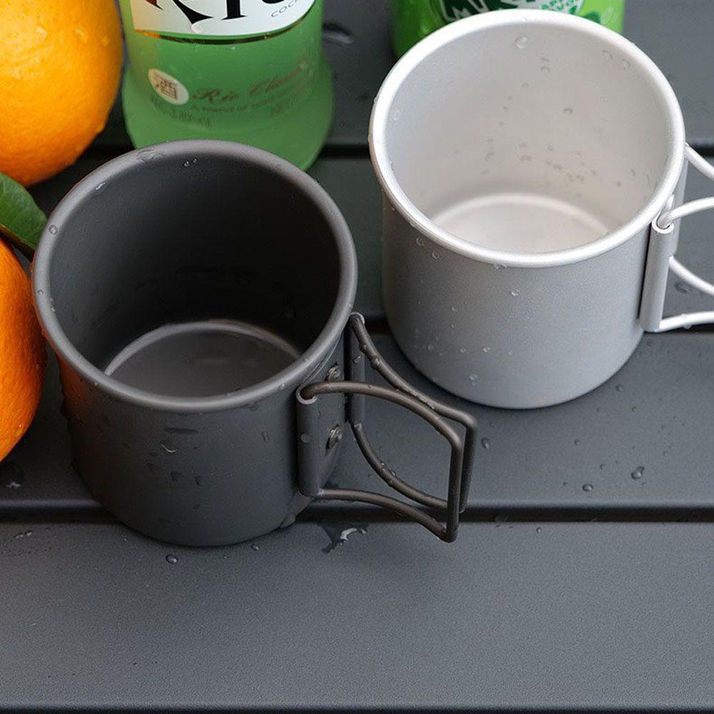 Lanfy Water Tea Mug Anti-Korosi Cangkir Teh Peralatan Makan Berkemah Cangkir Air Camping Mug Perlengkapan Berkemah Paduan Aluminium Pegangan Aluminium Alloy Cangkir