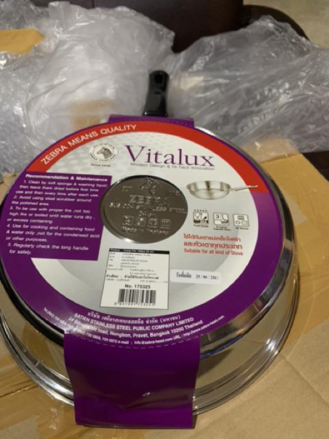 Penggorengan Stainless Zebra Fry Pan Vitalux 24cm 175325 (00230.00046)