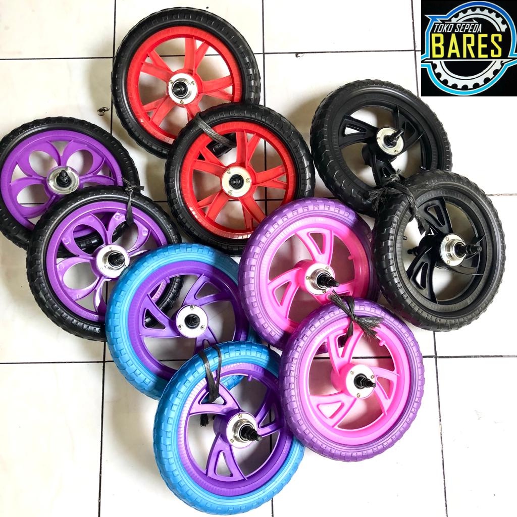 Roda Velg Ban Mati EVA Sepeda BMX / Mini Anak 12 Atlantis AT-PJ-118 / Wheel Set Busa RRC