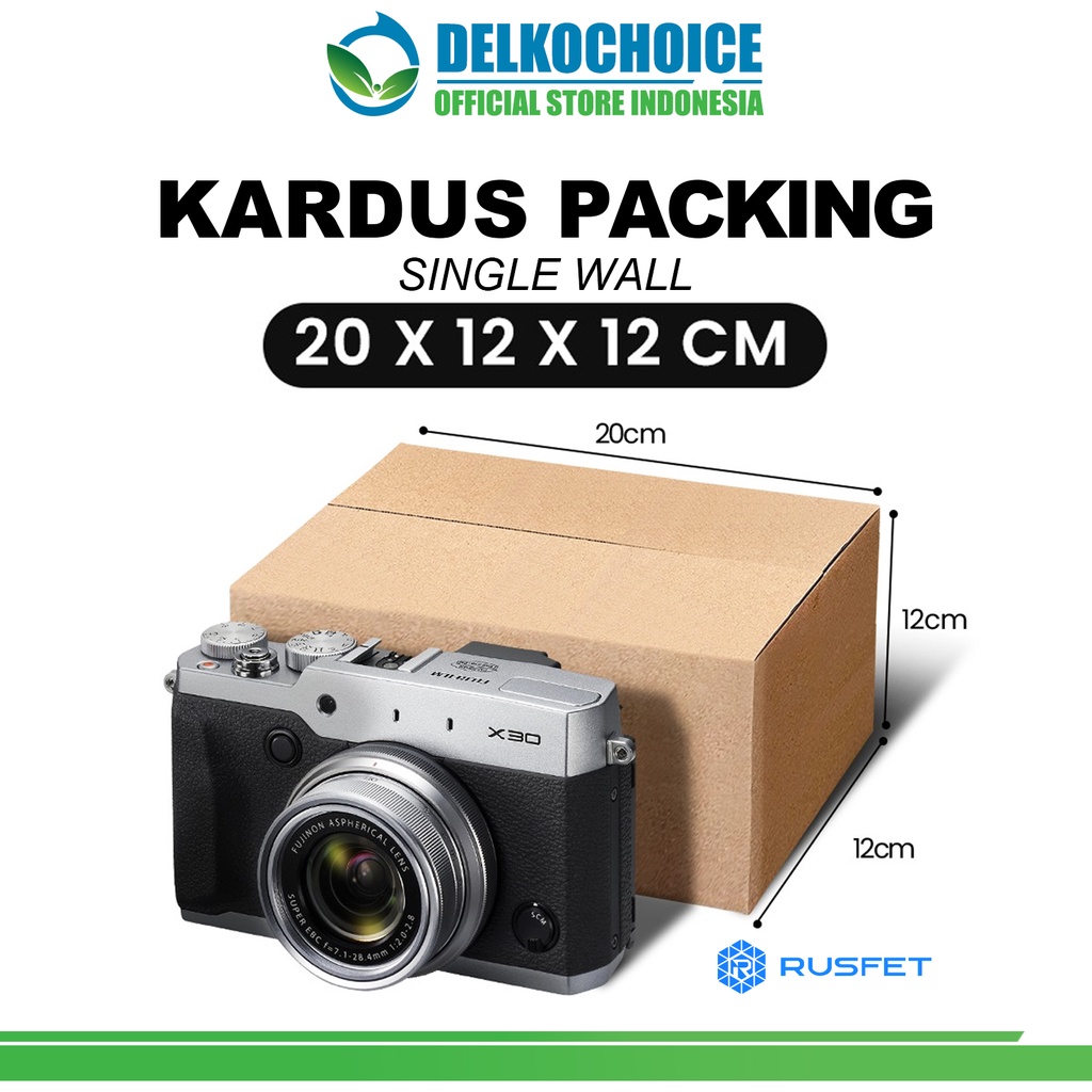 

KARDUS PACKING KARTON BOX 20x12x12cm DUS KOTAK PACKAGING POLOS TEBAL RUSFET PREMIUM / SATUAN