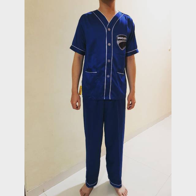 Baju tidur piyama saten tgn pendek