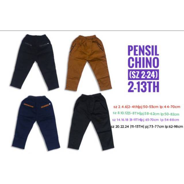 PENSIL CHINO  NON TALI  8 10 12 5 7TH Shopee Indonesia