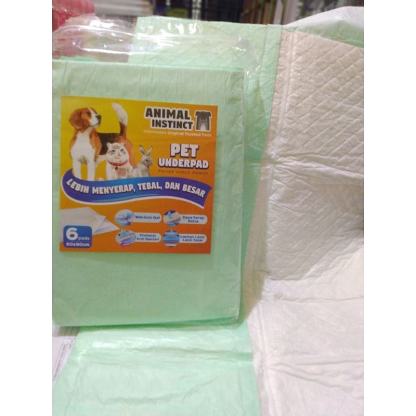 Underpad For Pet 60x90 cm - Alas Pipis Anjing Kucing - Perlak- 1 pads