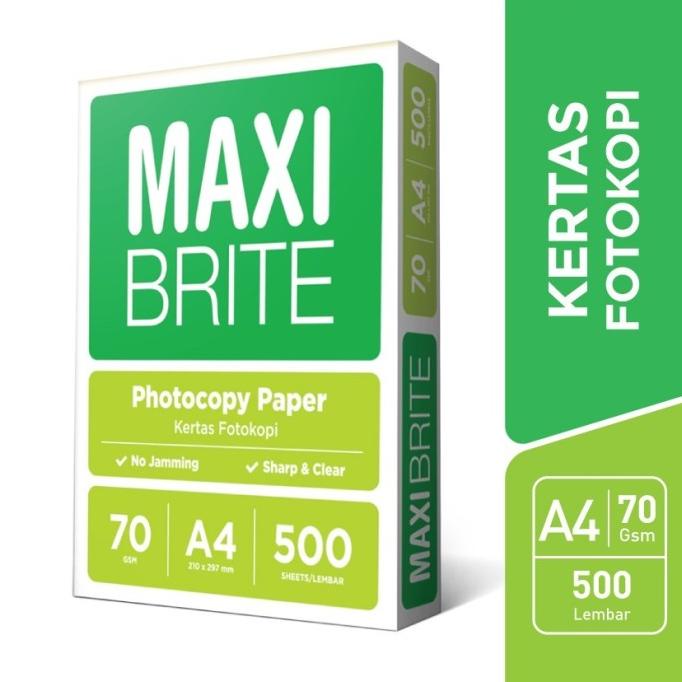 

] KERTAS HVS maxi brite, PP lite,Copy paper A4 70GSM 1 RIM FOTOKOPI