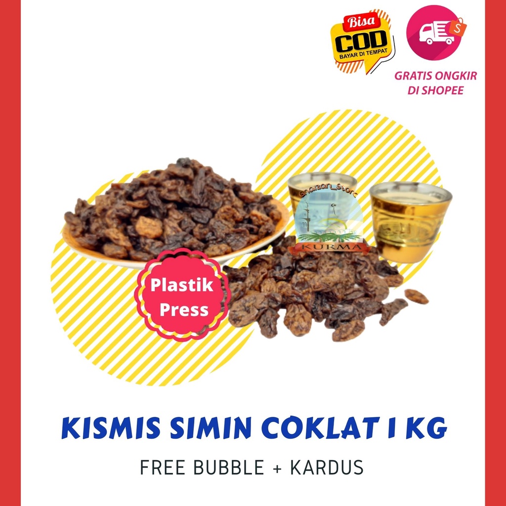 

KISMIS COKELAT SIMIN 1 KG / KISMIS CRISTAL / OLEH OLEH HAJI DAN UMROH