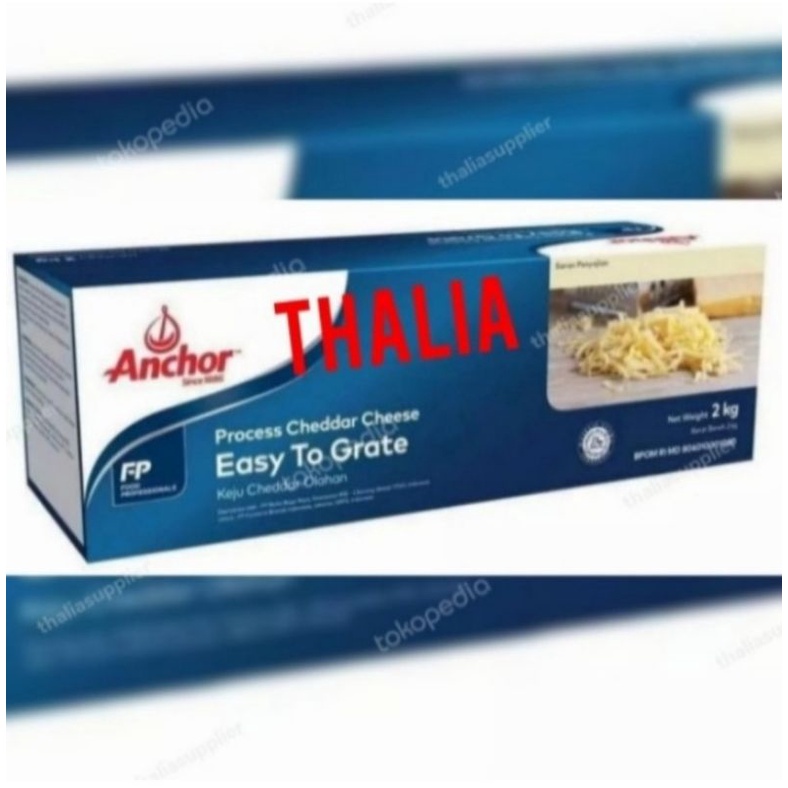 

ANCHOR KEJU CHEDDAR PREMIUM 2KG, EASY TO GREATED, MUDAH DIPARUT