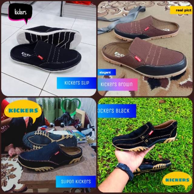  Sepatu  pria kickers sepatu  cowok slipon cowok Shopee 