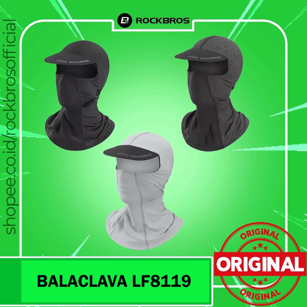 Masker Balaclava Sepeda ROCKBROS LF8119 Sport Mask Anti UV Face Cover Gowes Touring Quick Dry