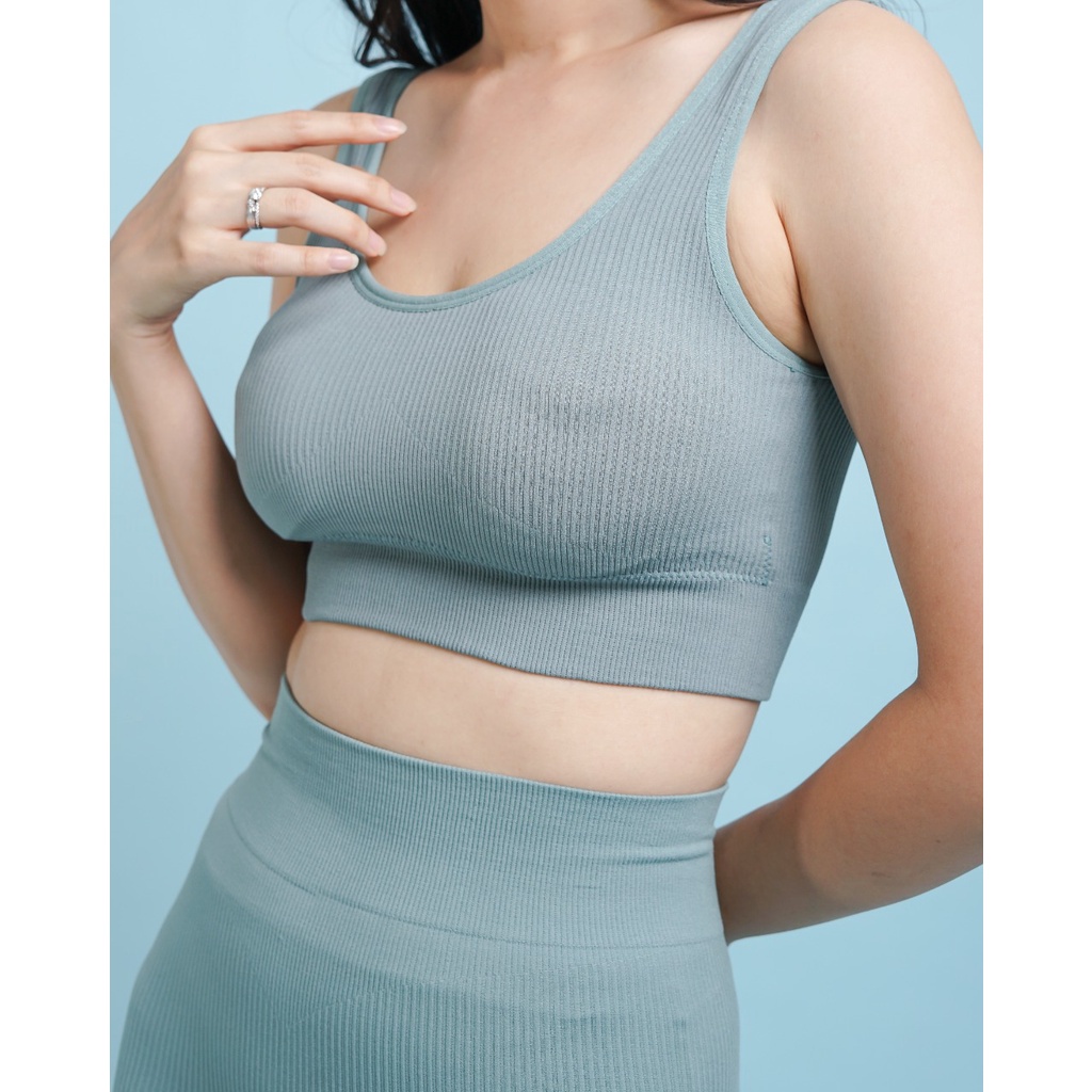 Pakaian Olahraga Set Bra Pakaian Olahraga Wanita Setelan Sportwear Yoga Fitnes YN 027 (Z7H9) Pakaian