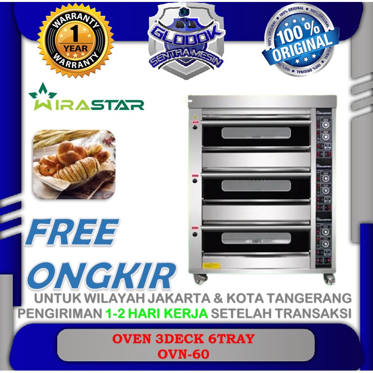 Oven Bakery 3Deck 6Tray OVN-60 WIRASTAR