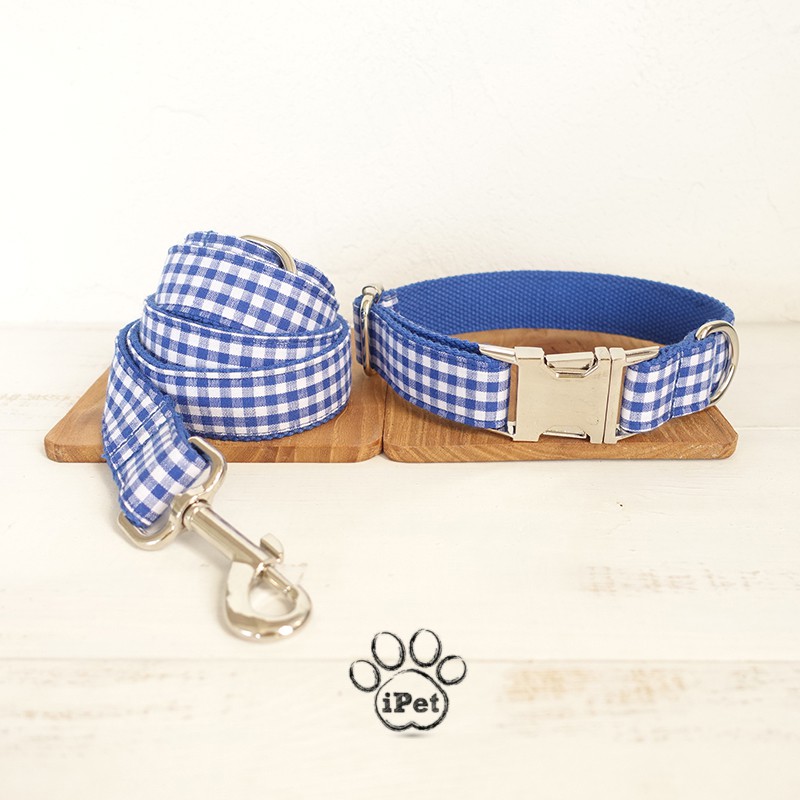 Blue Yummy PREMIUM Dog Collar & Leash Kalung Tali Anjing