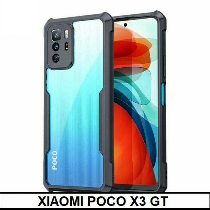 CASING COVER Case Poco X3 GT Shockproof Transparant Hard Back Soft Slim Cover Anti Crack -(SP)