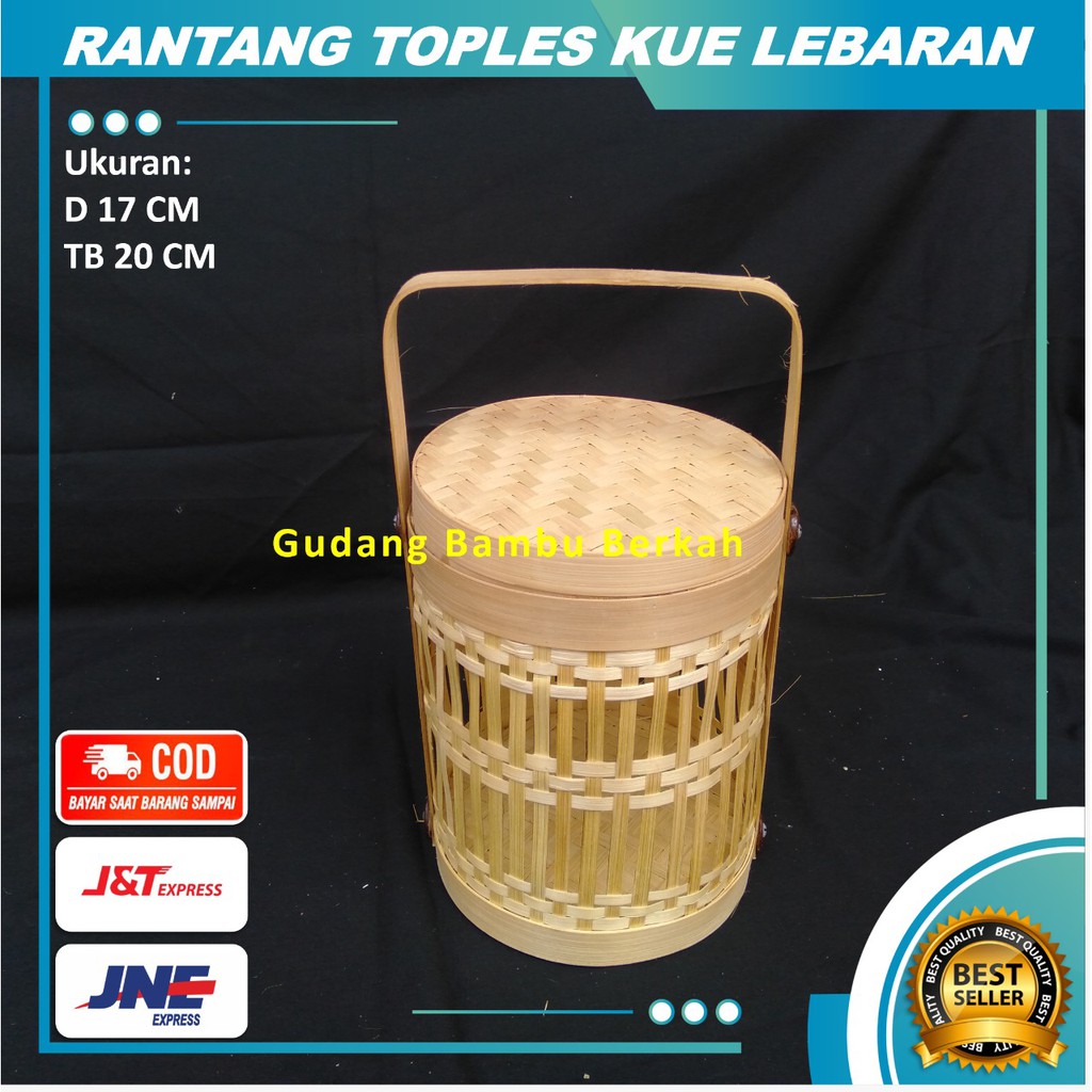 Souvenir Rantang Bambu Toples Kue Lebaran / Hampers Bambu Toples Kue Bolu / Toples  Kue Kering