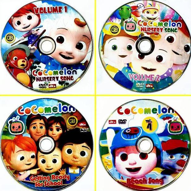 Kaset Dvd Anak Cocomelon Nursery Song Volume 1-4 Lengkap 4 Disc Dvd - Lagu Barat Anak Coco Melon