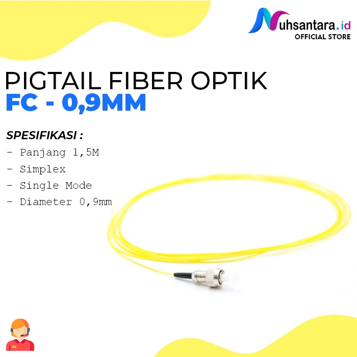 Kabel Pigtail FC 0,9 MM Pigtail Fiber Optik Cable FO