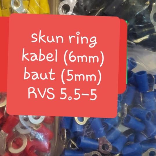 ☁ skun kabel ring 6mm/skun O 6mm/skun ring 5.5-5 6mm warna ☉