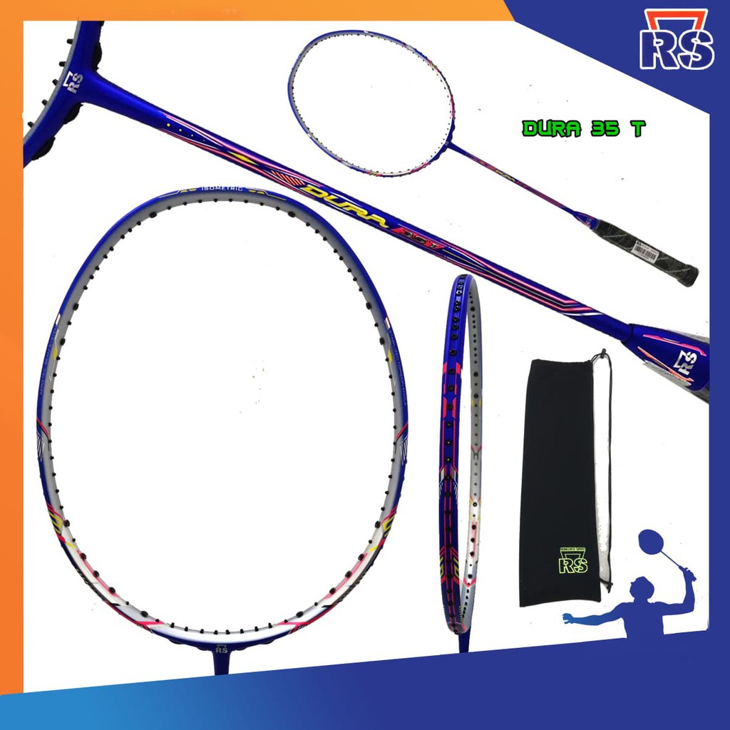 RAKET RS DURA 35T BLUE RAKET BADMINTON RS ORIGINAL