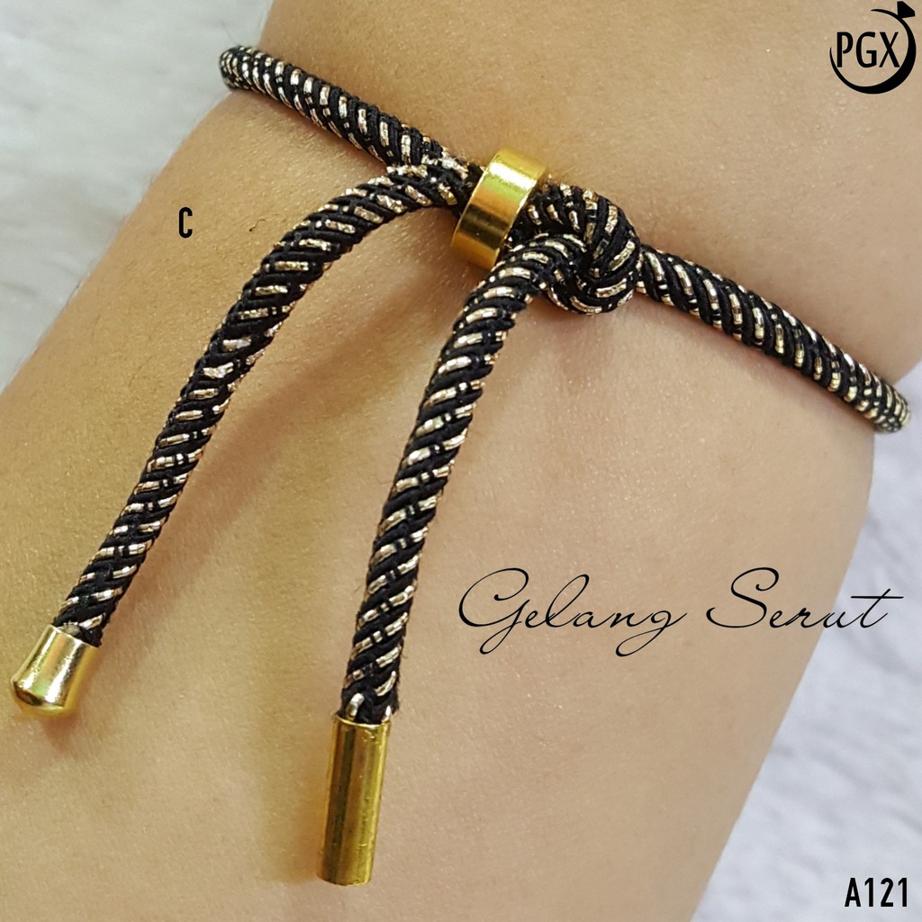 PGX Gelang Tangan Serut Gliter Aksesoris Fashion - A121