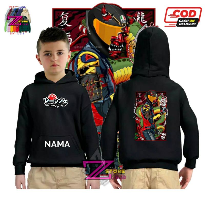 JAKET SWEATER HOODIE ANAK | RACING | SUNMORI | MOTIF JEPANG | COTTON FLEECE | HOODIE BEST SELLER | B