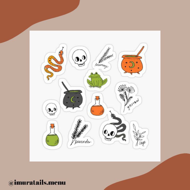 55pcs Sticker Tumblr Hallowen