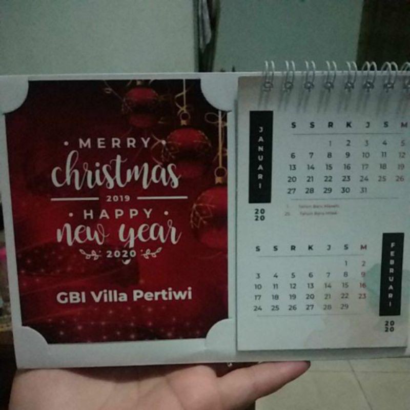 

souvenir kalender duduk murah / souvenir pernikahan murah FREE THANKS CARD