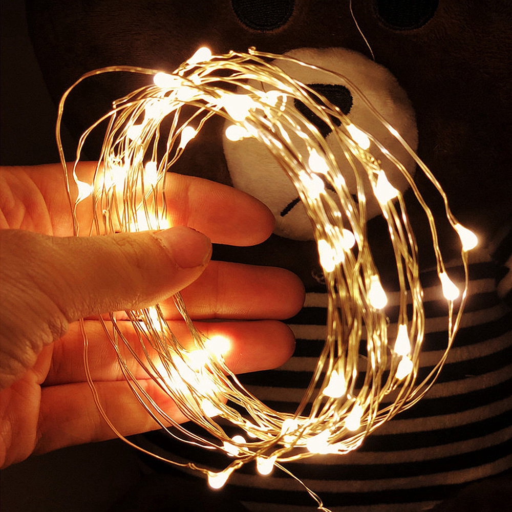 LED String Lights Battery Operated Copper Wire Christmas Wedding Party Fairy Room Decor String Light