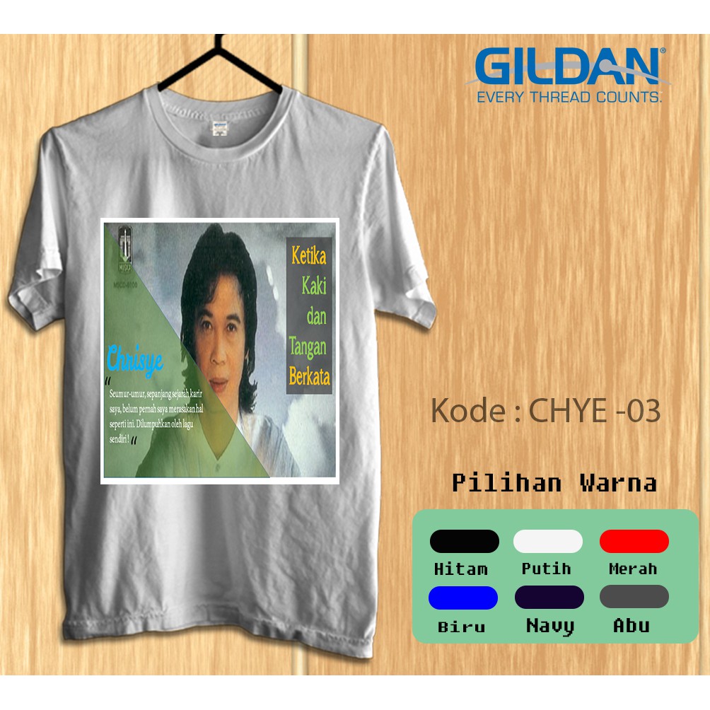 Kaos Gildan Softstyle Chrisye Ketika kaki dan tangan berkata, penyanyi indonesia legendaris