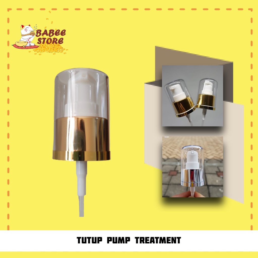 TUTUP PUMP TREATMENT ALUMINIUM - TUTUP PUMP TREATMENT NECK 24 FULL CAP GOLD DAN SILVER