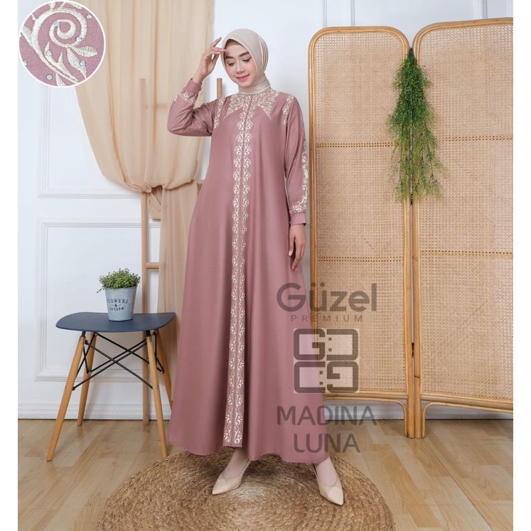 Gamis Madina Luna kualitas premium ORI Guzel